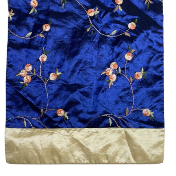 4 Silk Napkins Custom Made Placemats Table Blue - Picture 5 of 5